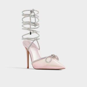 Aldo Pink and Silver Strappy Heels